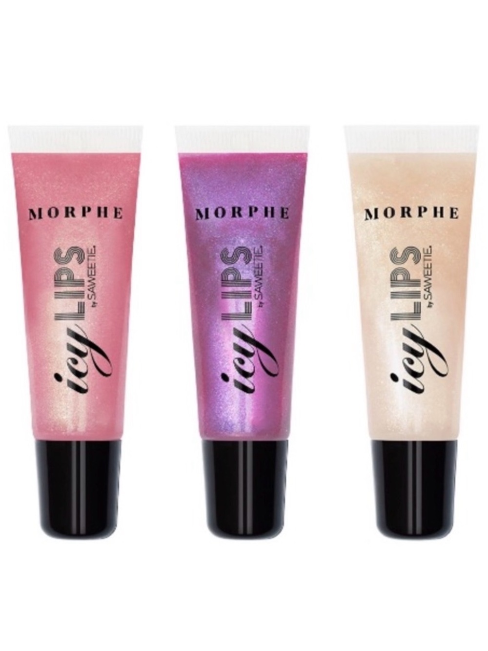 Morphe Icy Lips Gloss Trio - Pink, Purple, Pearl